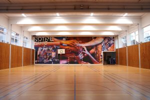 Apaiz Street Art Strasbourg Gymnase Ecole Notre Dame Collège Lycée Basket Fresque murale